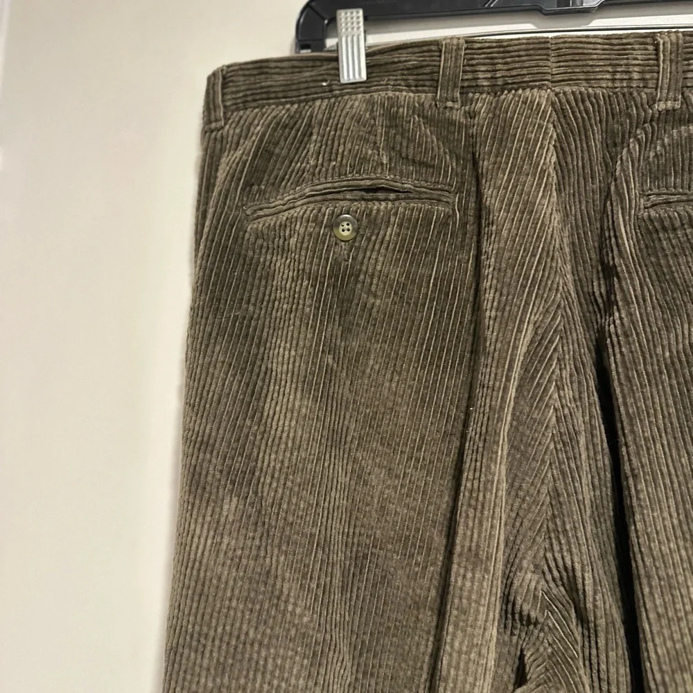 VTG 90s Joseph Abboud Men Sz:36L Brown Corduroy Pants Grunge Baggy Grandpacore